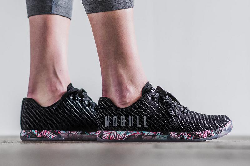 Women's Nobull Midnight Palm Trainers Black | SG N3063W